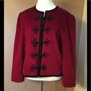 Karen Scott Red Velvet Jacket !